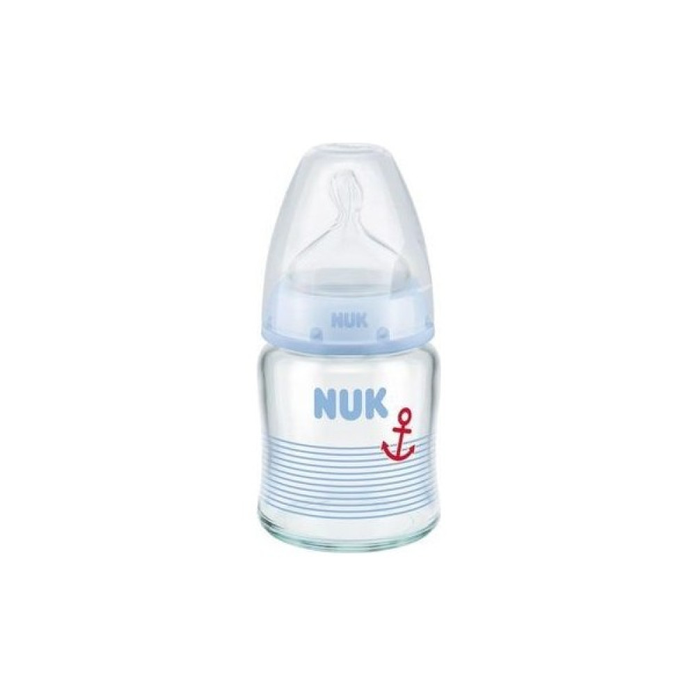 Nuk First Choice Plus Cam Biberon 120 ml - Açık Mavi Biberon Fiyatı