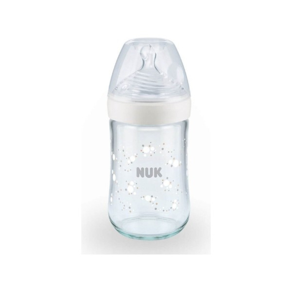 Nuk Nature Sense Isı Göstergeli Cam Biberon 240 ml Beyaz - Şeffaf Biberon Fiyatı