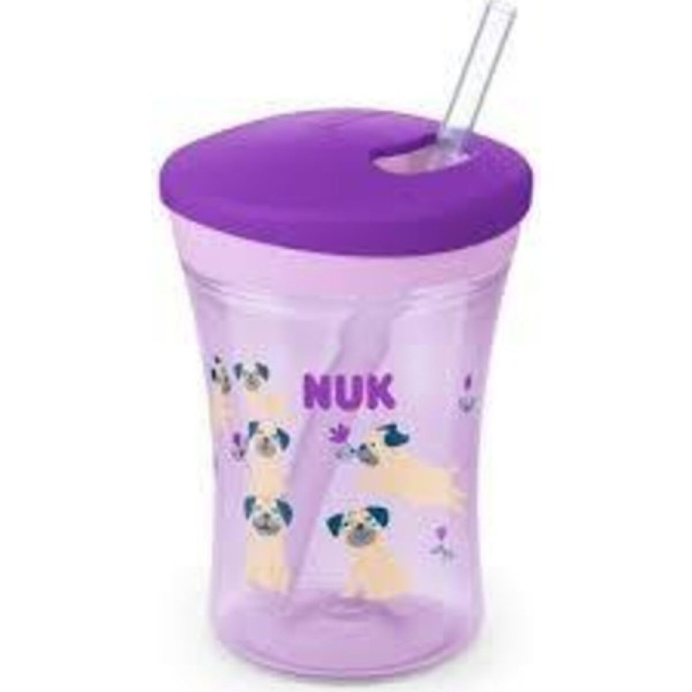 Nuk Yeni Action Cup Bardak Suluk 230 ml - Beyaz - Eflatun - 1 Yaş ve Üzeri Emzik Fiyatı