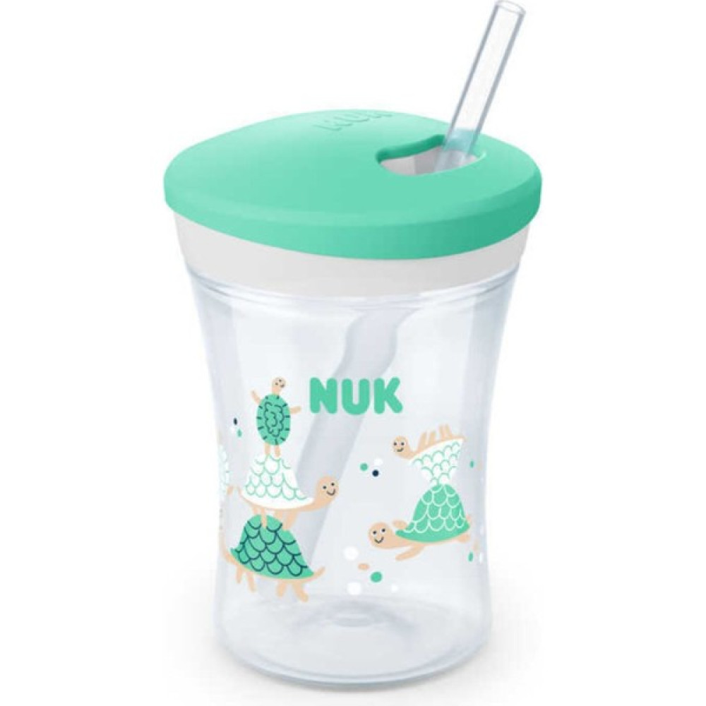 Nuk Yeni Action Cup Evo Damlatmaz Bardak Suluk Pipetli Yeşil 230ML - Hızlı Akış Biberon Emziği Fiyatı
