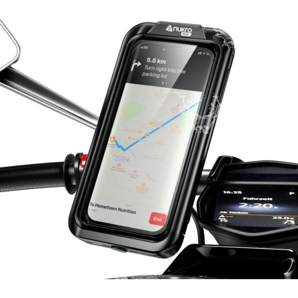 Nukrotech M18-54 Gidon Bağlantılı Su Geçirmez Telefon Tutucu Bisiklet Aksesuarları Fiyatı