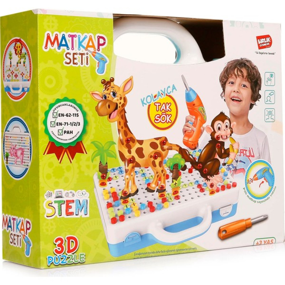 Numaca Oyuncak Matkap Seti Pilli Matkaplı Tamir Seti 3D Yaratıcı 340 Parça Matkaplı Eğitici Sök Tak Oyuncak Eğitici Oyuncak Fiyatı