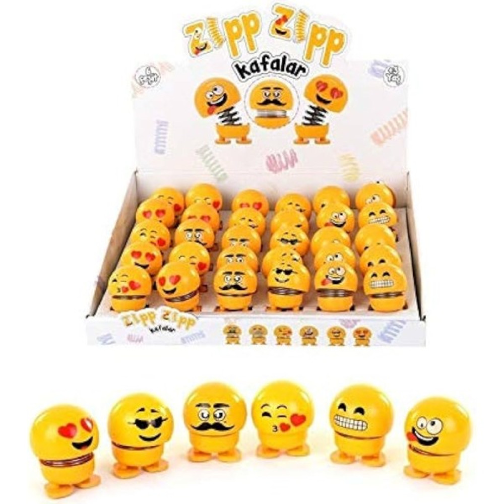 Numaca Zıp Zıp Emoji Kafalar Sevimli Kafa Sallayan Emojiler Çılgın Kafalar - 6 Adet Eğitici Oyuncak Fiyatı