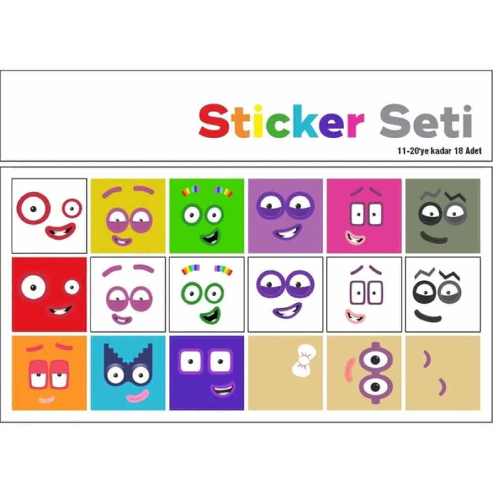 Number Blocks Matematik Eğitici Birim Küp Snapcubes /11-20 Sticker 18 Pcs Eğitici Oyuncak Fiyatı