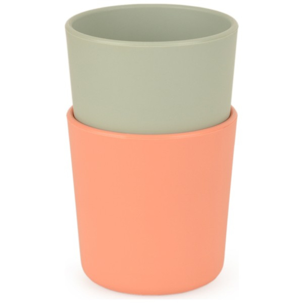Numio Mini Bardak 2'li & Sage Green - Peach - Adaçayı Yeşili - Şeftali Bebek Beslenme Gereçleri Fiyatı