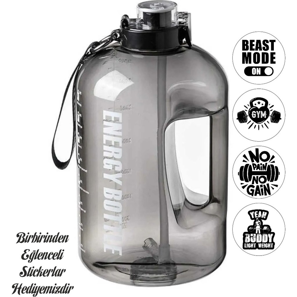Numune Market Suhvee Sporcu Su Matarası - Siyah - 2.5L Suluk Fiyatı