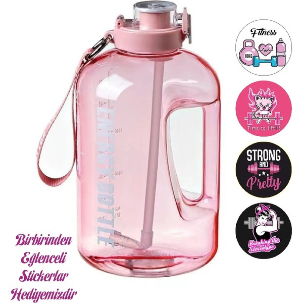 Numune Market Suhvee Sporcu Su Matarası Su Matarası Bpa Free 2l Suluk Gym Matara - Pembe Suluk Fiyatı