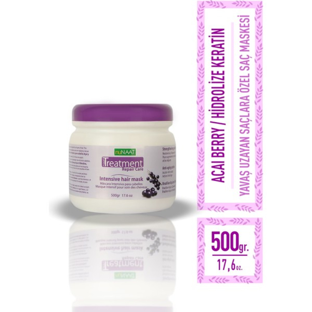 Nunaat Dökülme Önleyici Ve Uzama Destekleyici Keratin İçeren Saç Maskesi (500Gr) Saç Bakım Maskeleri & Serumlar & Spreyler Fiyatı