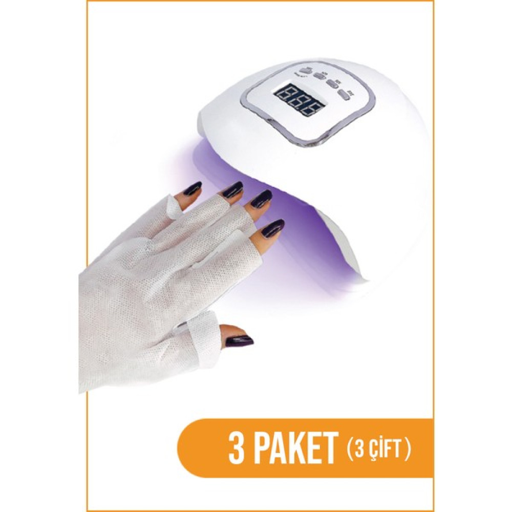 Nupoa Uv Koruyucu Oje Eldiveni 3 PAKET ( 3 Çift ) - Beyaz Oje Fiyatı
