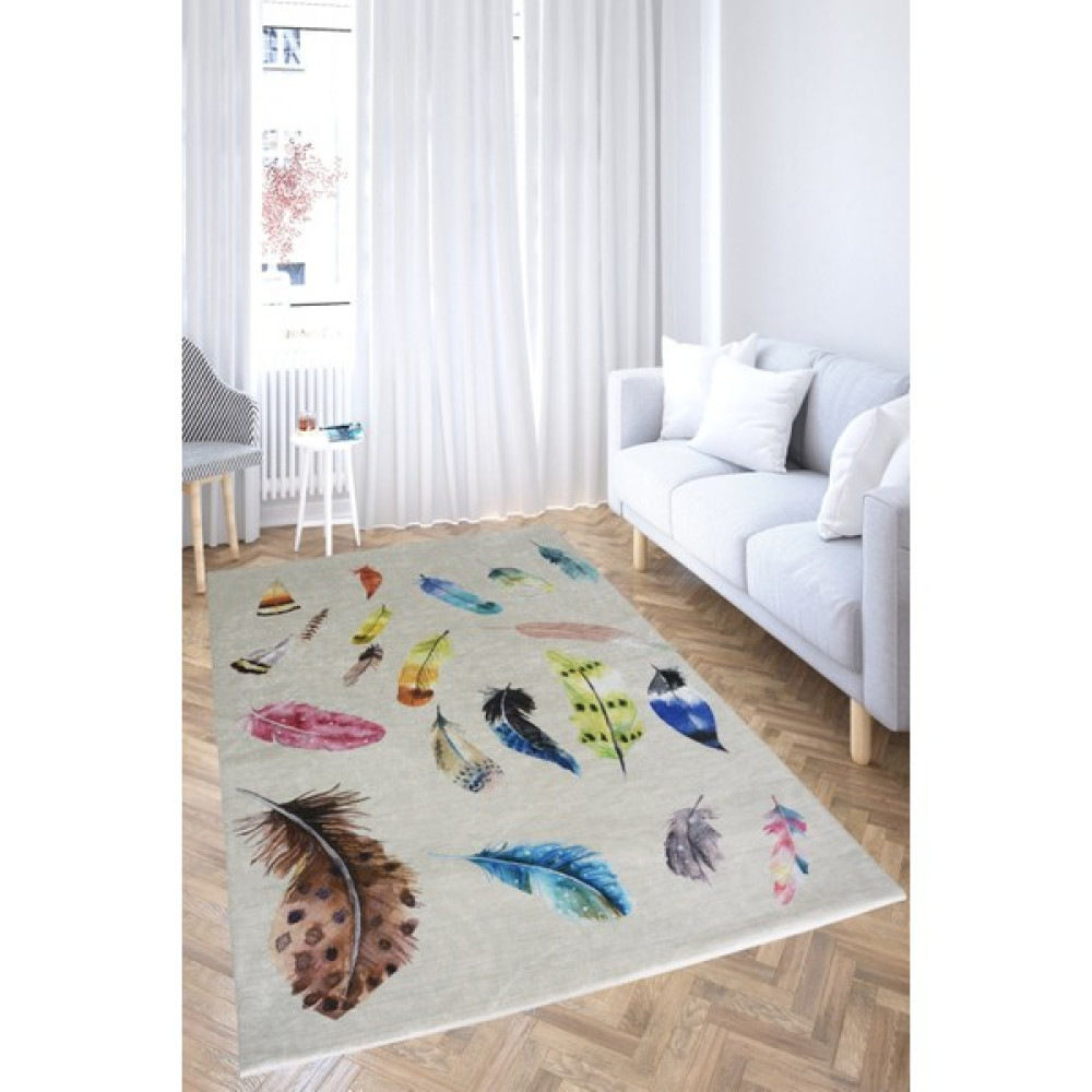Nur Home Süngerli Halı Örtüsü Açelya Model Nrh-75 - 150 x 230 cm - Renkli Salon & Oturma Odası Tekstili Fiyatı