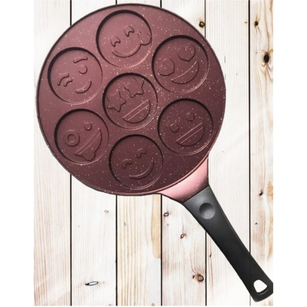 Nur Işıklar Metal Daisy Emoji Döküm Bordo Krep & Pankek Tavası 28 cm Tavalar Fiyatı