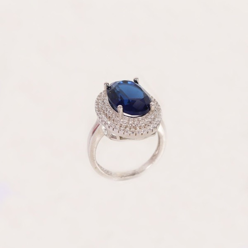 Nur Silver Safir Taşlı Gümüş Yüzük NUR-YZ01075 - 13 Gümüş Yüzük Fiyatı