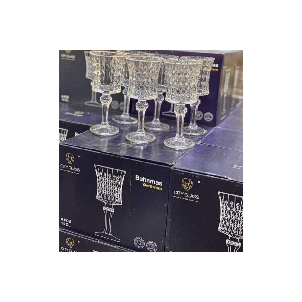 Nuria Ev Dekorasyon City Glass Bahamas 6 Adet Ayaklı Kahve Yanı Su Bardağı 140 Ml Fincan / Bardak / Kahve Takımı Fiyatı