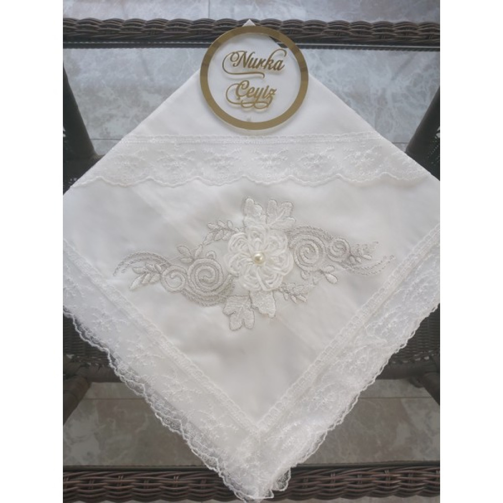 Nurka Çeyiz Çeyizlik Hediyelik Gelin Veya Damat Için Gri Kadife Nişan Söz Bohçası / Dört Kenarı Güpürlü Yatak Odası Tekstili & Çeyiz Seti Fiyatı