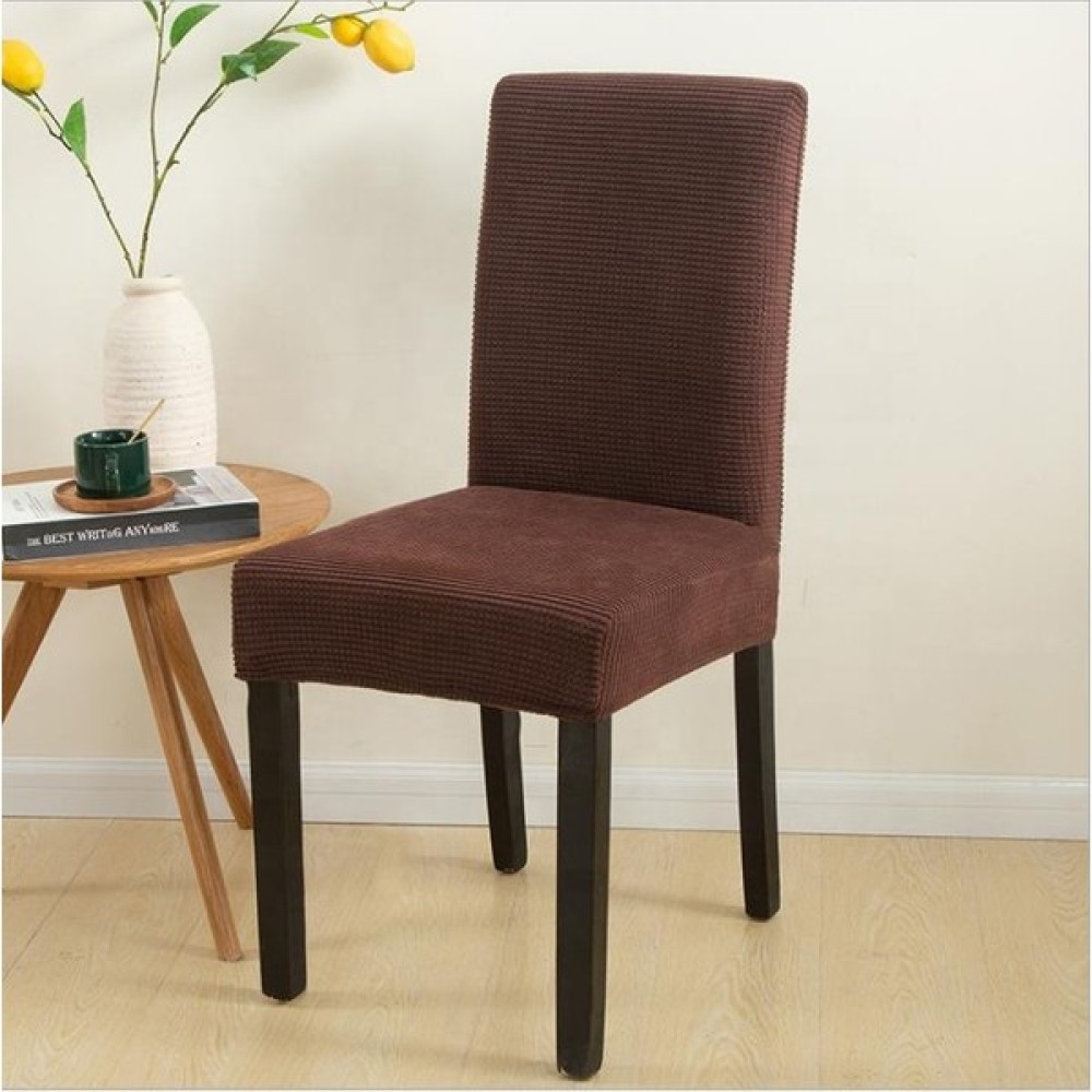 Nurlan 1 Adet Likrali Sandalye Kılıfı Sandalye Örtüsü Yıkanabilir Piti Kare Desen - 35 x 45 cm - Koyu Kahve Koltuk & Kanepe Örtüsü Fiyatı