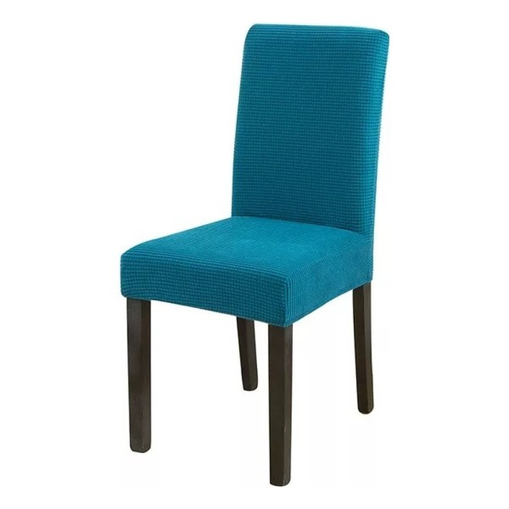 Nurlan 1 Adet Likrali Sandalye Kılıfı Sandalye Örtüsü Yıkanabilir Piti Kare Desen - 35 x 45 cm - Petrol Mavisi Koltuk & Kanepe Örtüsü Fiyatı