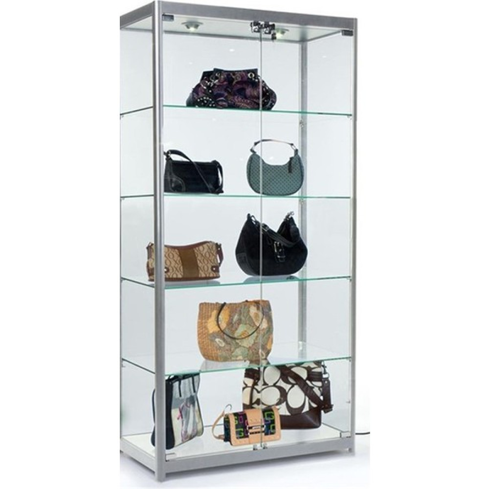 Nurline Cam Vitrin - Cam Dolap - Cam Koleksiyon Dolabı 180x80x40 cm Evrak Dolabı Fiyatı