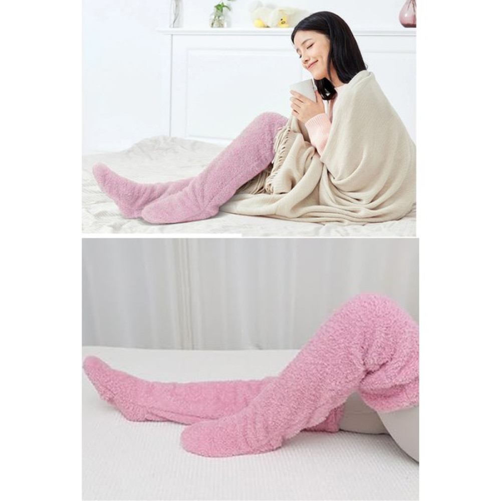 Nurnivus Sock Peluş Uyku Çorabı Welsoft Diz Üstü Oda Çorabı Ayak Isıtıcı Uzun Gonç Çorap Çorap (Outdoor) Fiyatı