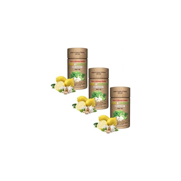 Nurs Lokman Hekim Limon Maydanoz Sarımsak Kürü 60 Softgel x 3 Kutu Limon Sarımsak Kürü Diğer Fiyatı
