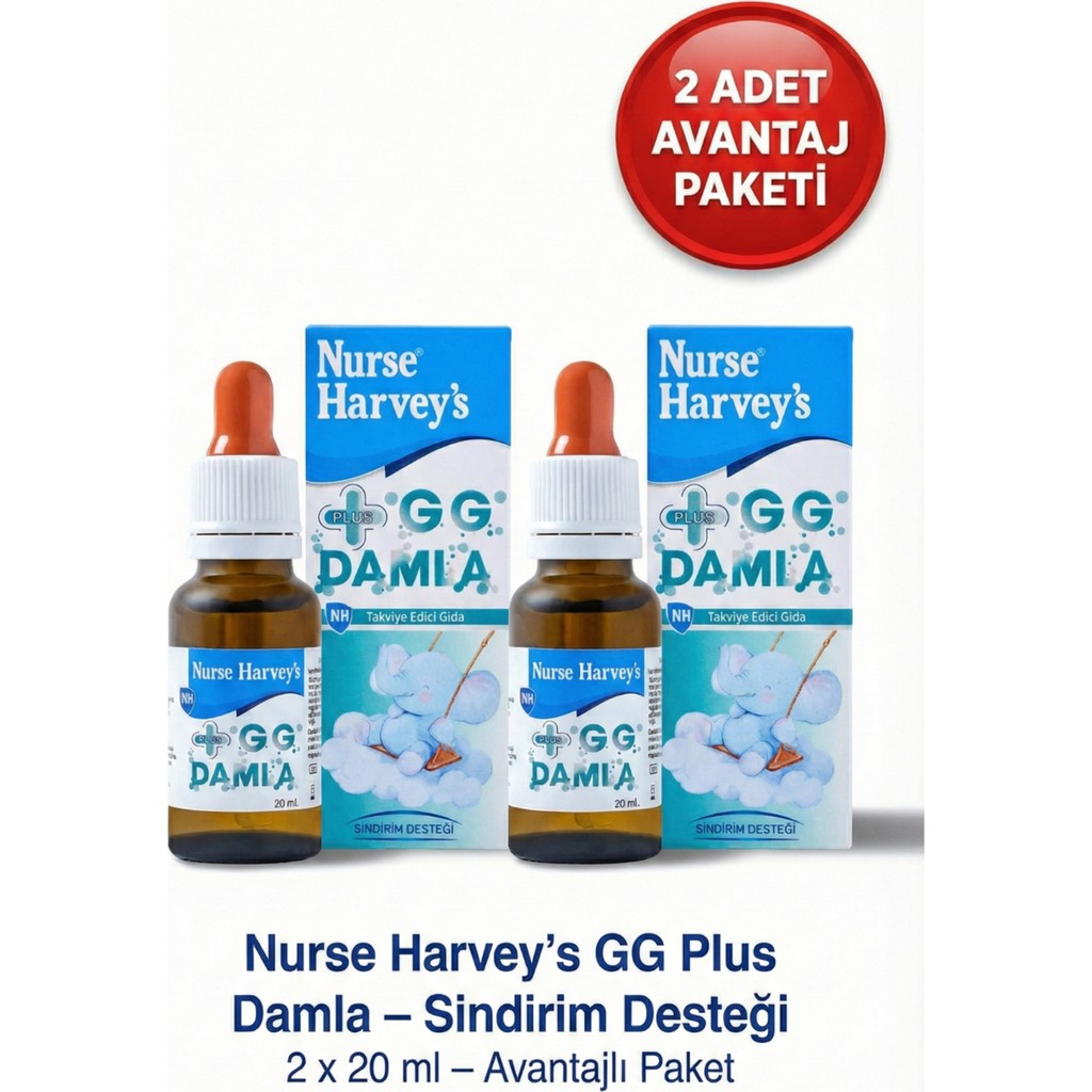 Nurse Harvey's Gg Plus Postbiyotik Damla 20 ml x 2 Adet - Yeni Nesil Sindirim Desteği Avantaj Paketi Diğer Fiyatı