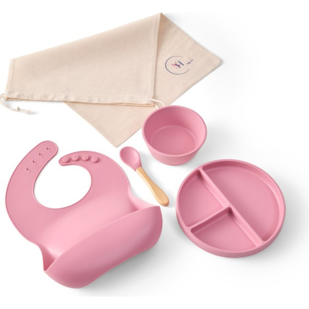Nurse Harvey's Silikon Beslenme Seti Önlüklü - Pembe Mama Seti Fiyatı