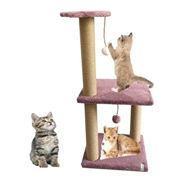 Nursoft Mega Boy Step Kedi Tırmalama Tahtası Gül Kurusu 80 cm Yüksek Kaliteli Welsoft Kumaş - Pembe Diğer Fiyatı