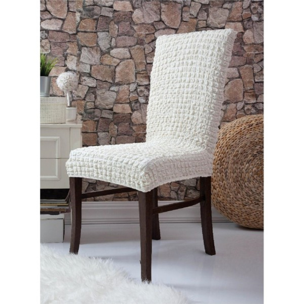 Nusret Bürümcük Sandalye Kılıfı Eteksiz (6 Adet)_beyaz - 35 x 50 cm - Beyaz Koltuk & Kanepe Örtüsü Fiyatı