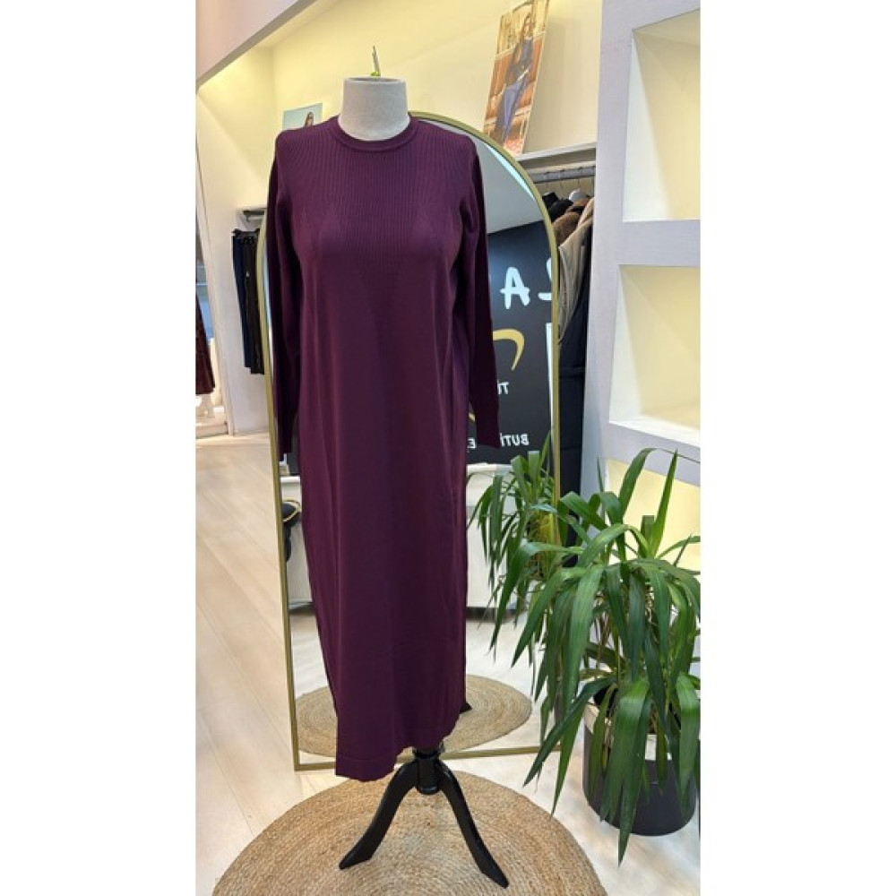 Nuss Triko Elbise Bordo 1420 Tunik Fiyatı