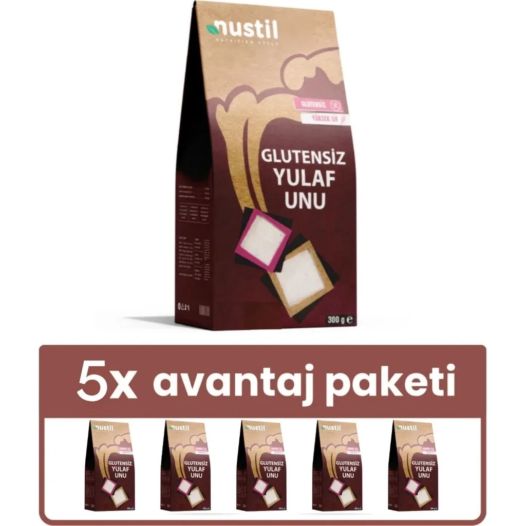 Nustil Glutensiz Yulaf Unu X5 - 300 gr Diğer Fiyatı