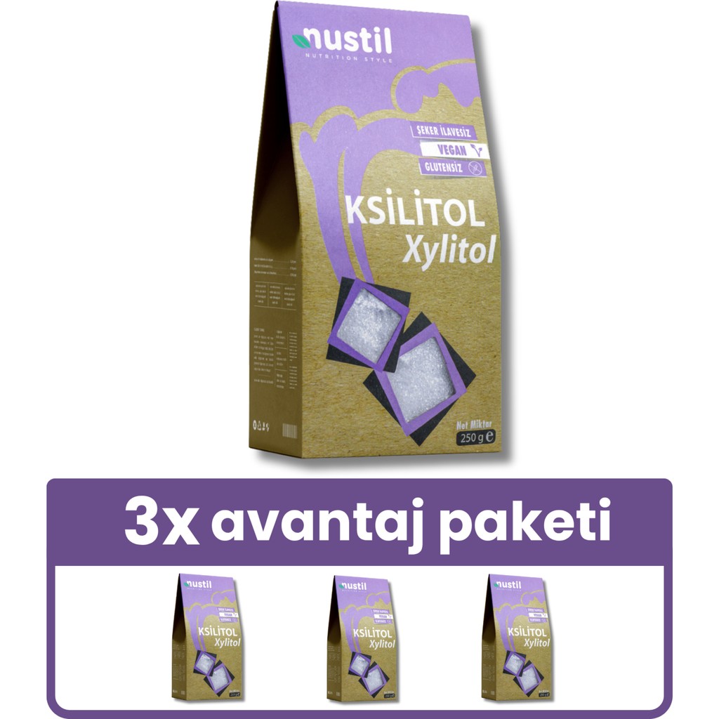 Nustil Nutrition Style NUSTİL Ksilitol - Xylitol 250g x 3 - 250 gr Diğer Fiyatı