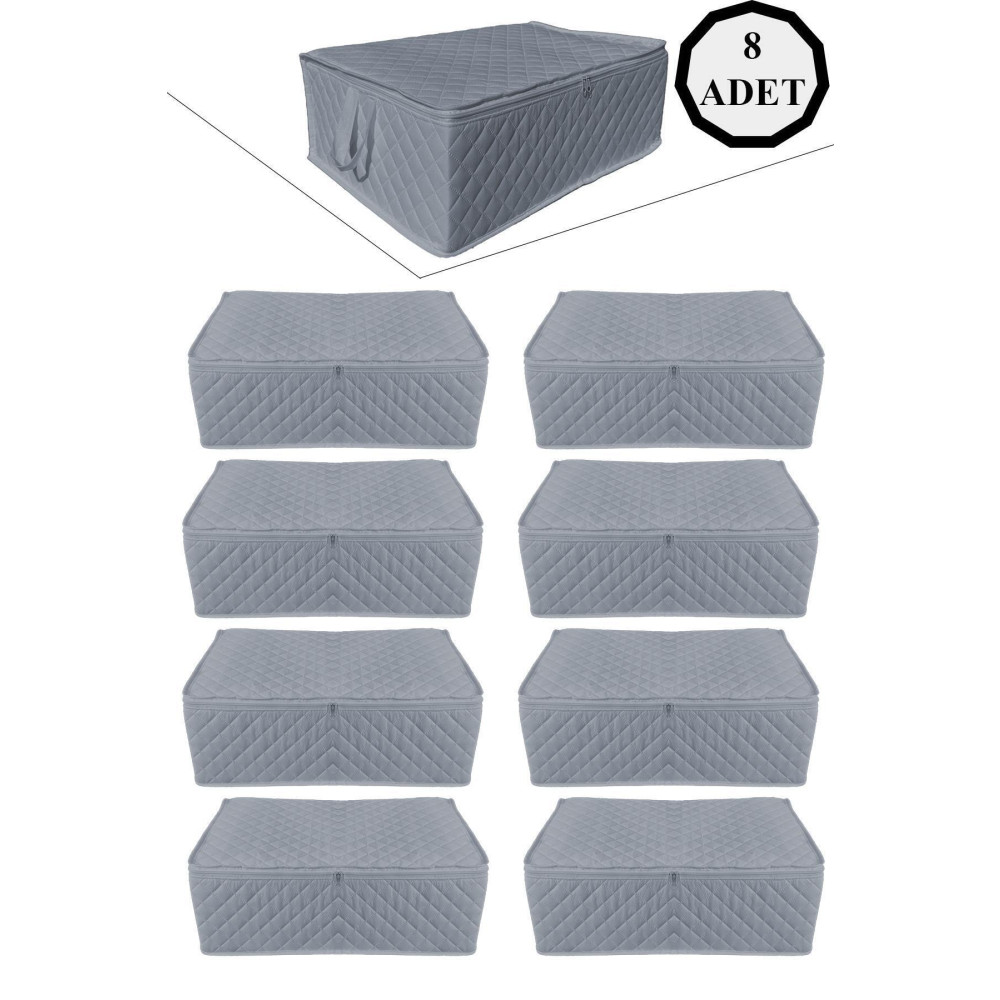 NUTEX 8 Adet - Antrasit Büyük Boy Baza Altı Ve Çekyat Tipi Hurç 60 X 40 X 22 Cm Hurç Fiyatı