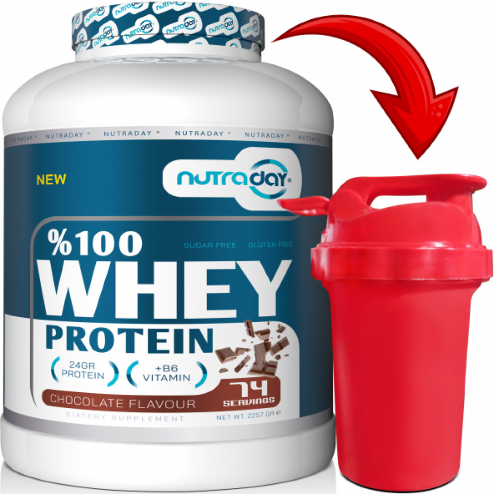 Nutraday Whey Protein 2257 Gr Shaker Hediyeli Protein Tozu 24 Gram Protein 74 Servis Protein Tozları Fiyatı