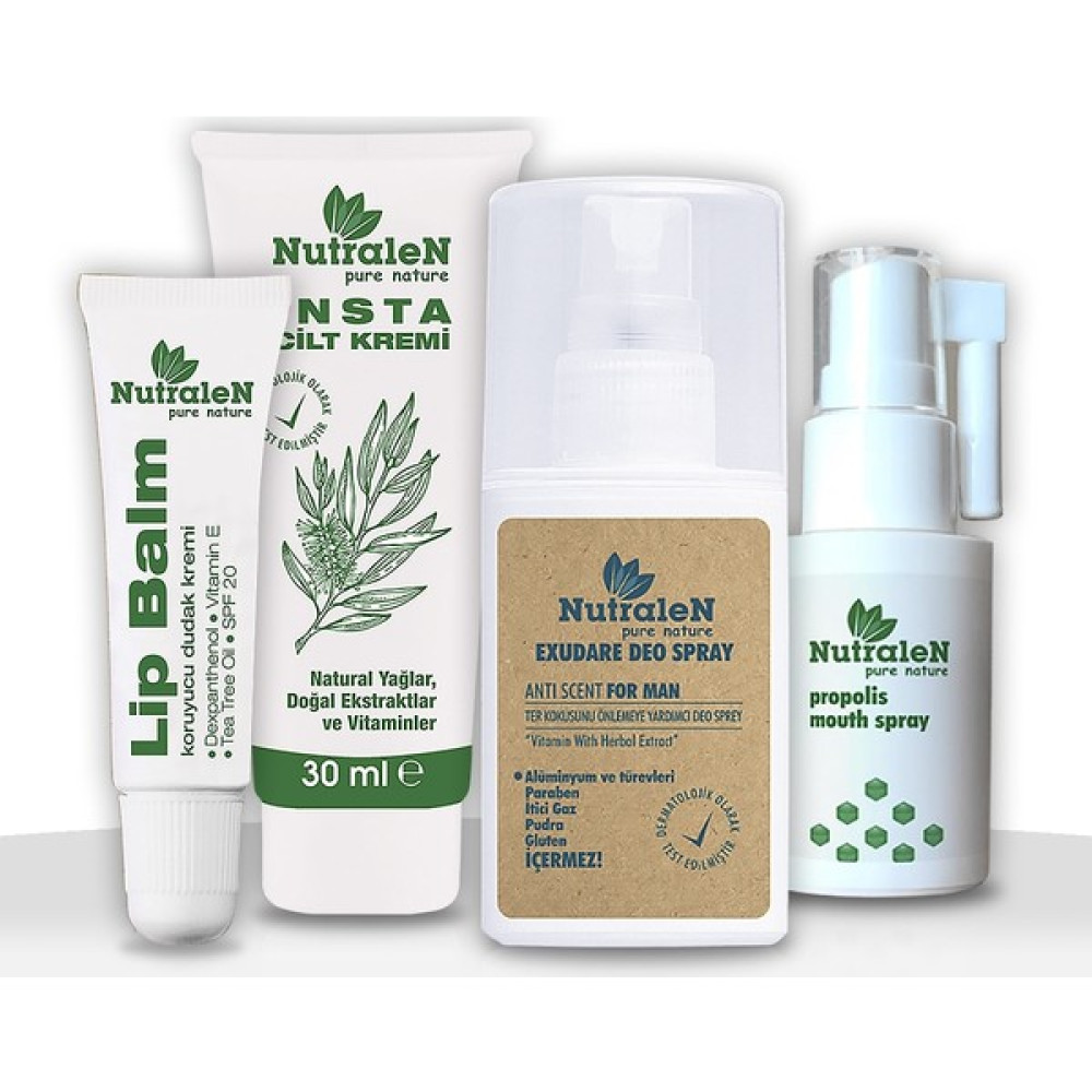 Nutralen Gün Boyu Seti / Erkek - Deo Spray Erkek + Ağız Spreyi + Cilt Bakım Kremi + Lip Balm Oto Boyaları Fiyatı