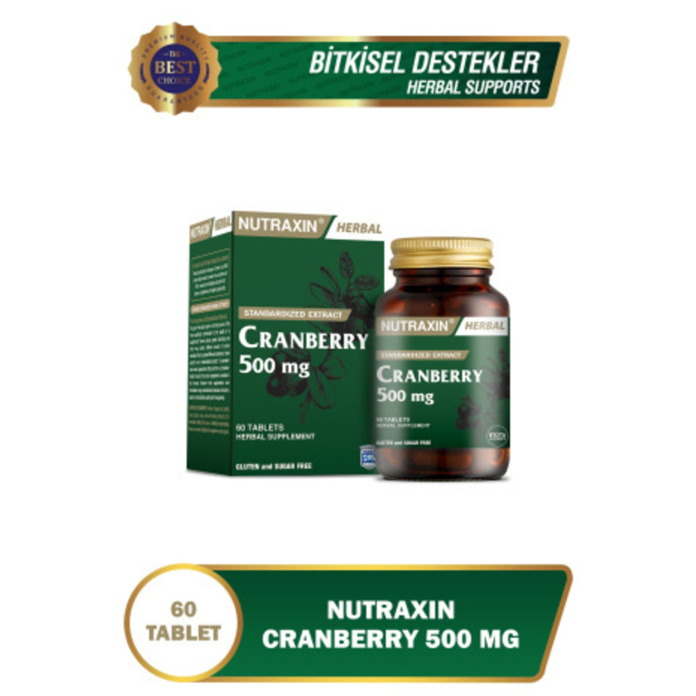 Nutraxin Cranberry - Turna Yemişi 500 Mg 60 Tablet Sağlık / Diyet Fiyatı
