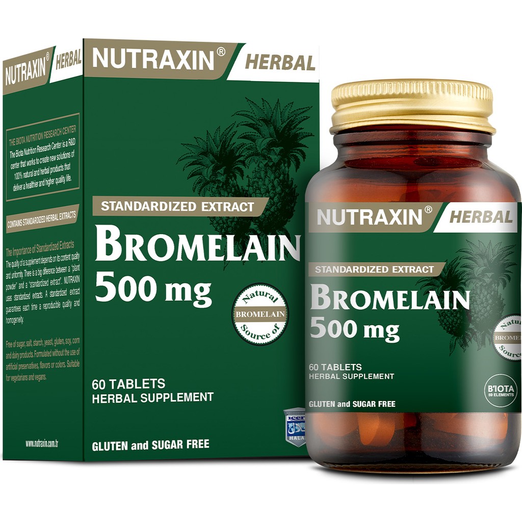 Nutraxin Herbal Bromelain 500 Mg Ananas 60 Tablet Sağlık Fiyatı