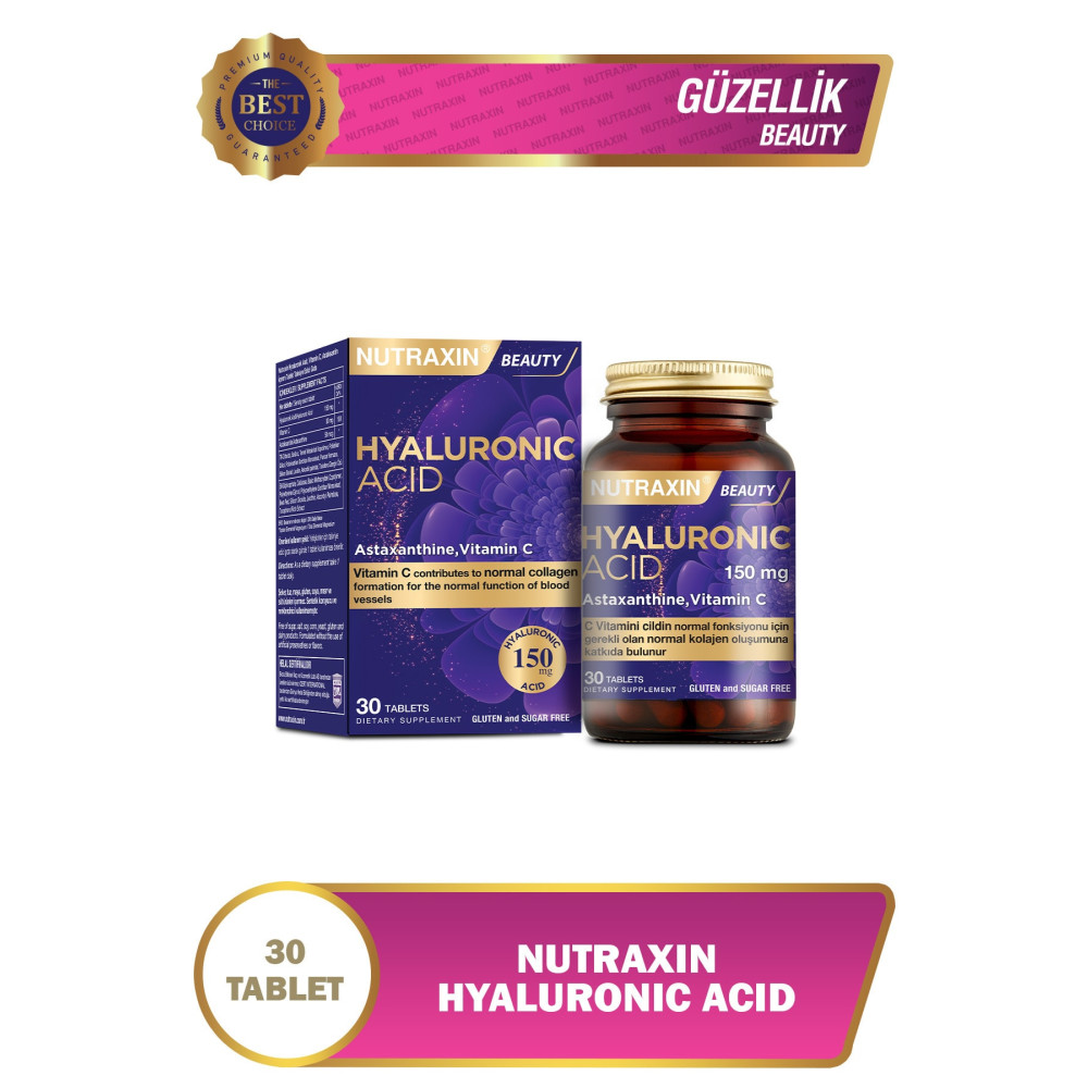 Nutraxin Hyaluronic Acid 30 Tablet Astaksantin C Vitamini Complex Sağlık / Diyet Fiyatı
