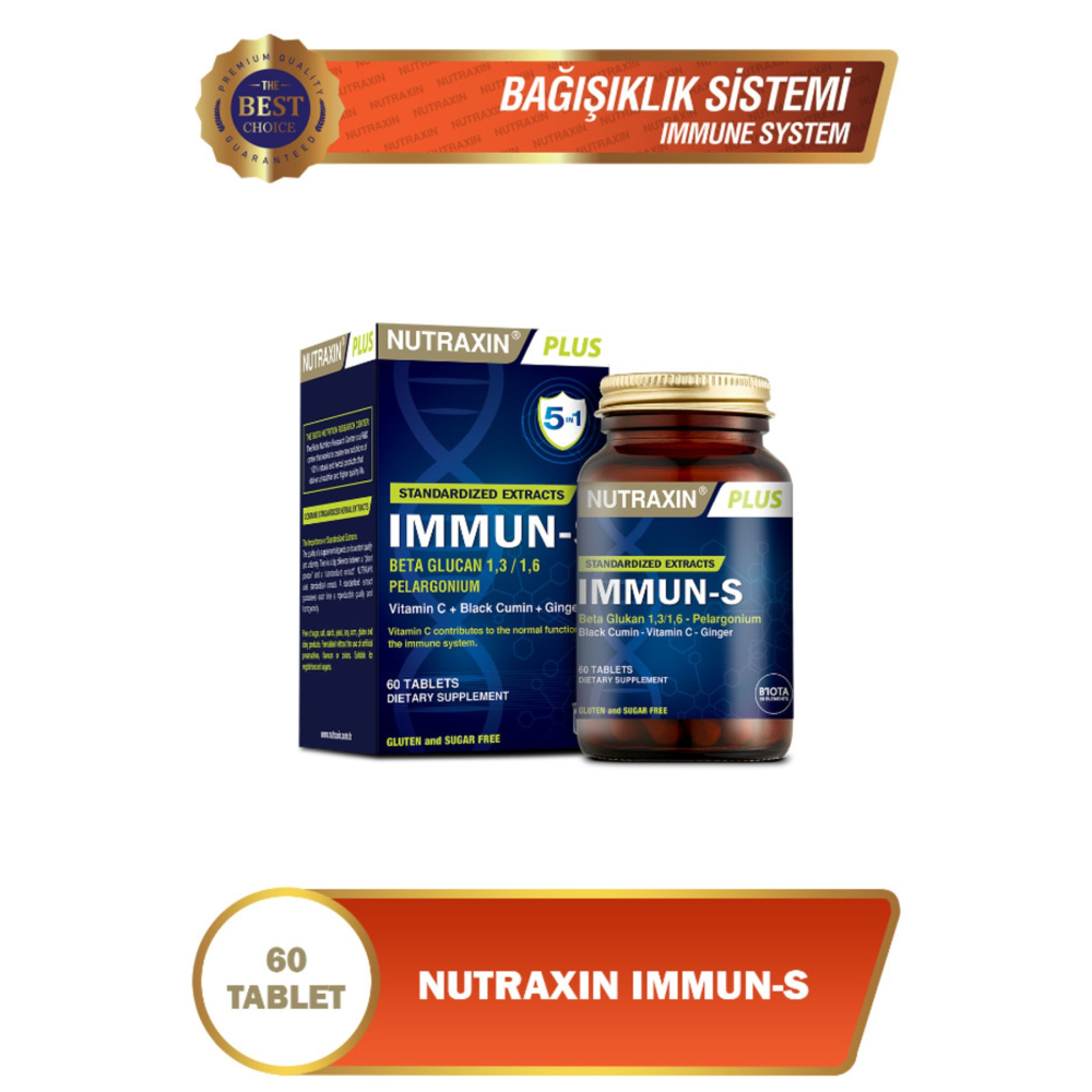 Nutraxin Immun-S - Vitamin Takviyesi 60 Tablet Sağlık / Diyet Fiyatı