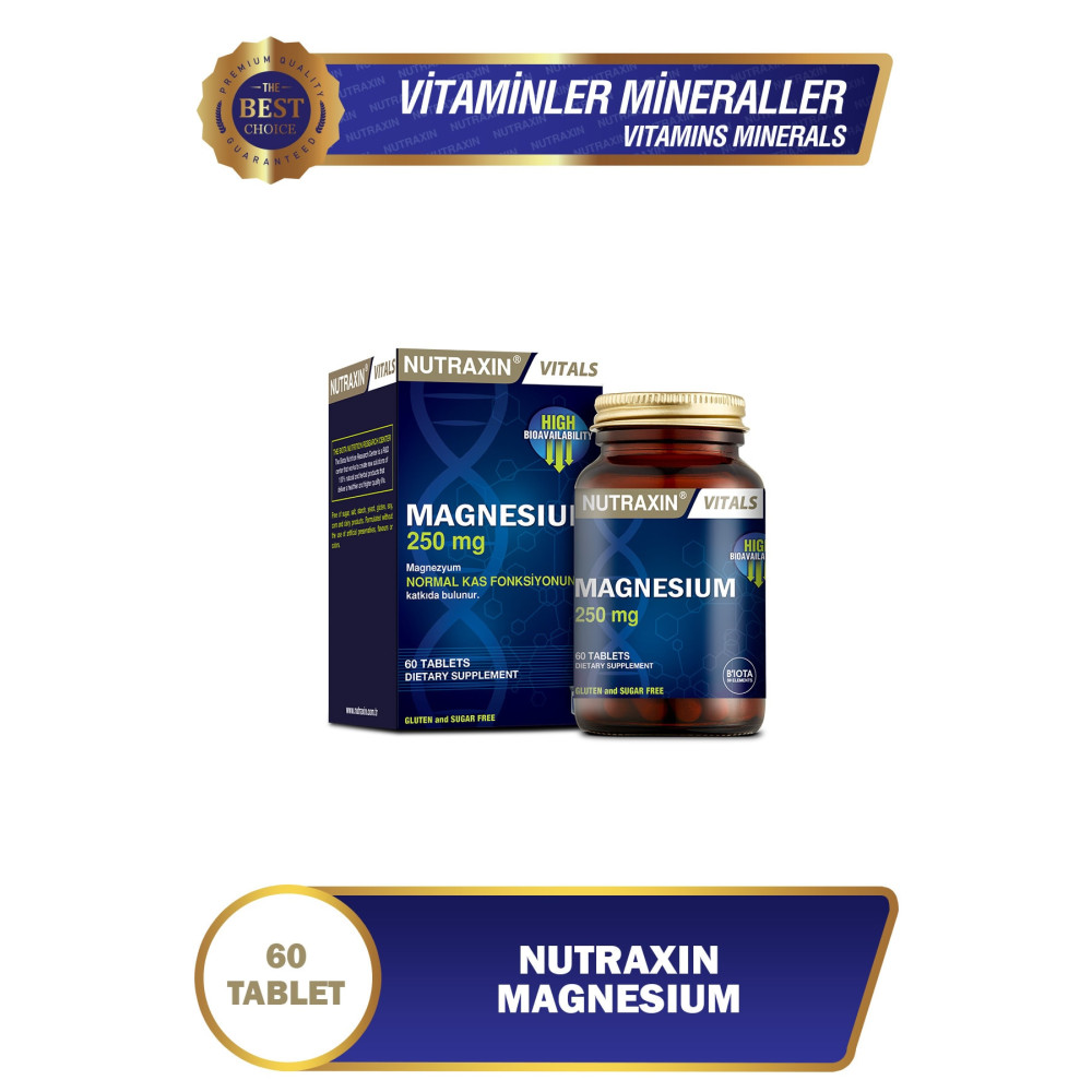 Nutraxin Magnesium Citrate - Magnezyum Takviyesi 250 Mg Sağlık / Diyet Fiyatı