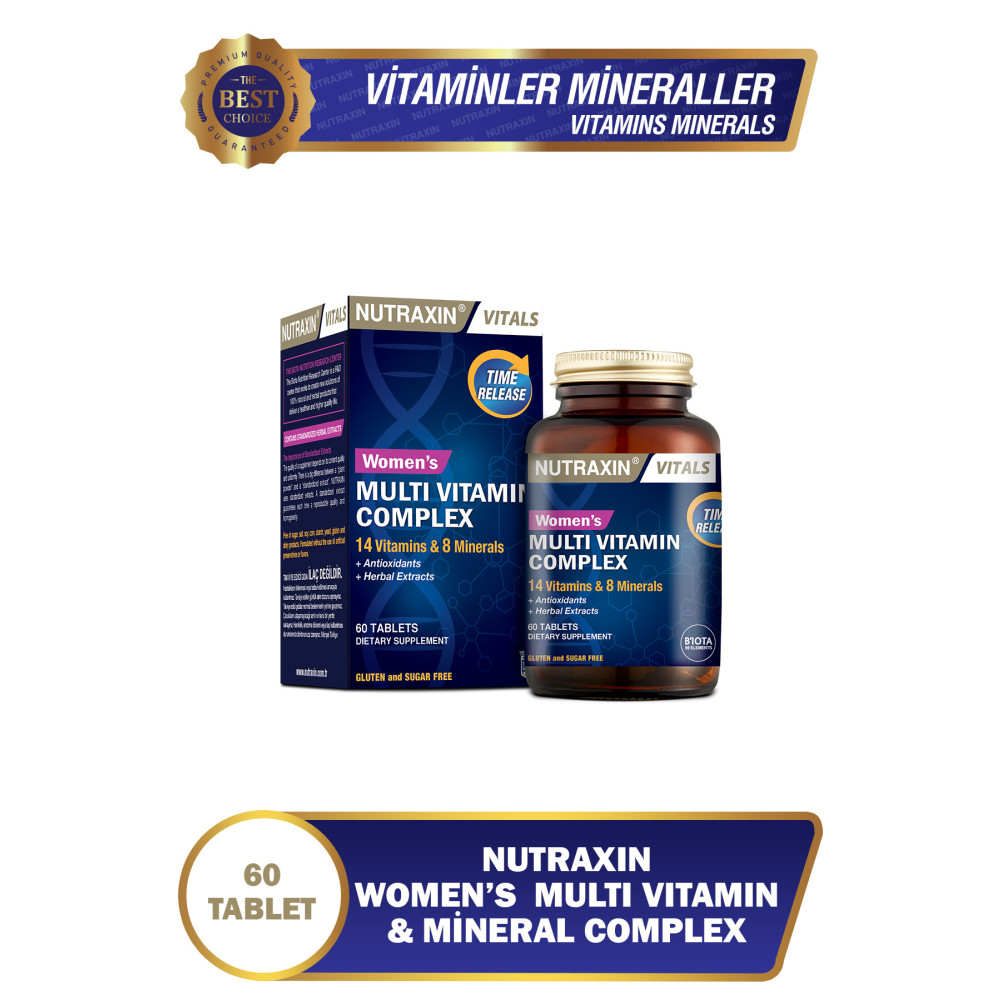 Nutraxin Multivitamin Kadın - Multivitamin & Mineral Complex 60 Tablet Sağlık / Diyet Fiyatı
