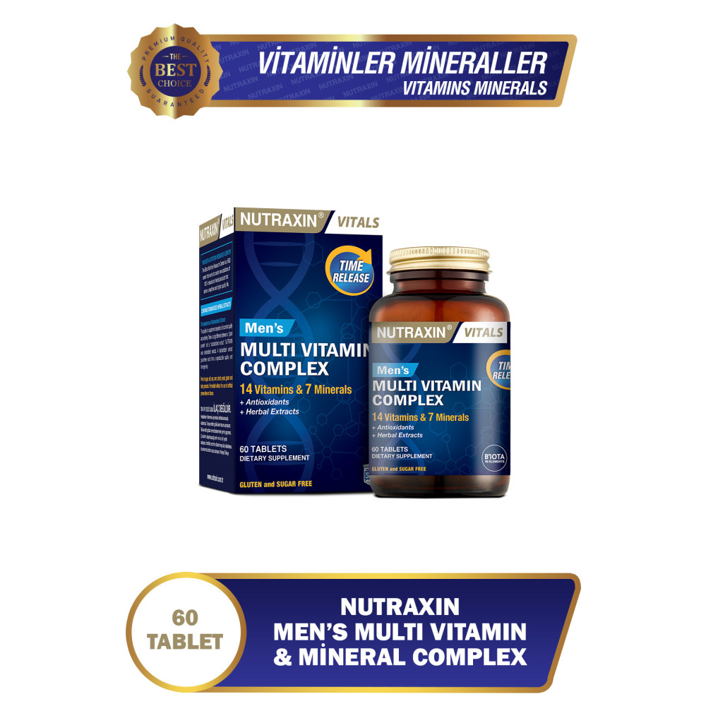 Nutraxin Multivitamin Mineral Complex Erkek 60 Tablet Sağlık / Diyet Fiyatı