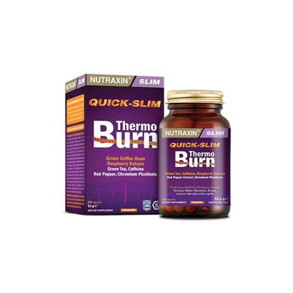 Nutraxin Quick Slim Thermo Burn 60 Tablet - Krom Yeşil Çay Yeşil Kahve Kırmızı Biber Ahududu Sağlık / Diyet Fiyatı