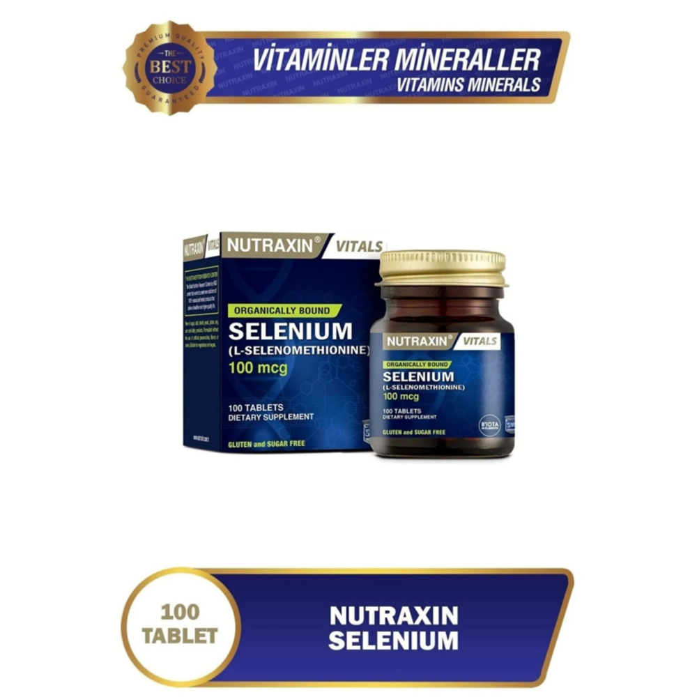 Nutraxin Selenium 100 mcg 100 Tablet - Selenyum Takviyesi Sağlık / Diyet Fiyatı