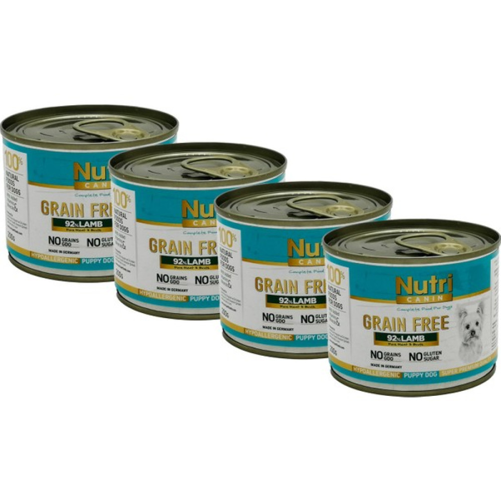 Nutri Canin 200GR Tahılsız %92 Kuzu Etli Yavru Köpek Maması 4ADET Evcil Hayvan Ürünleri Fiyatı