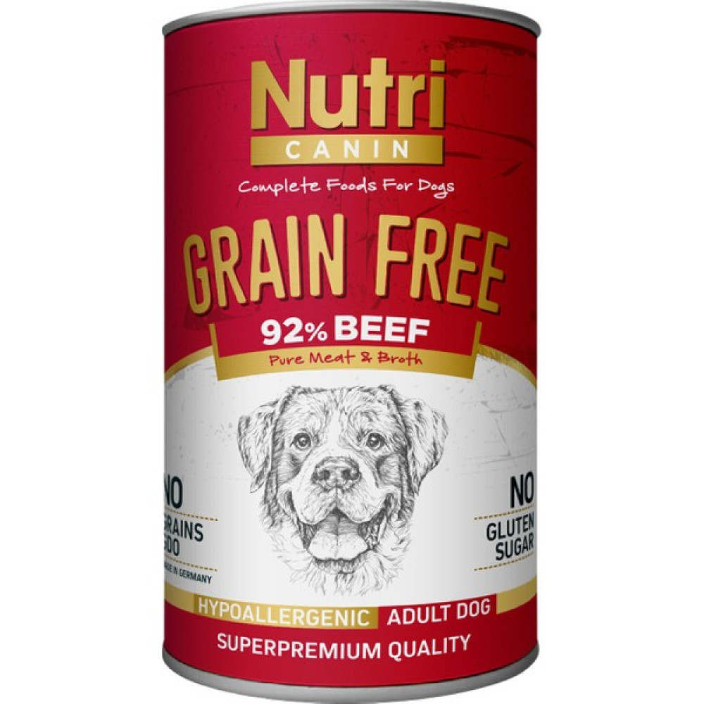 Nutri Canin Sığır Etli %92 Tahılsız 400GR Adult Nutri Canin Yaş Köpek Evcil Hayvan Ürünleri Fiyatı