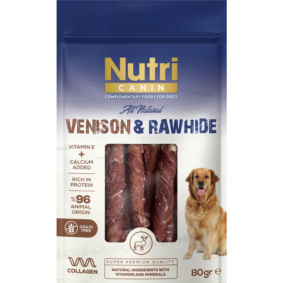 Nutri Canin Vension Rawhide Geyikli Köpek Ödülü 80GR Evcil Hayvan Ürünleri Fiyatı