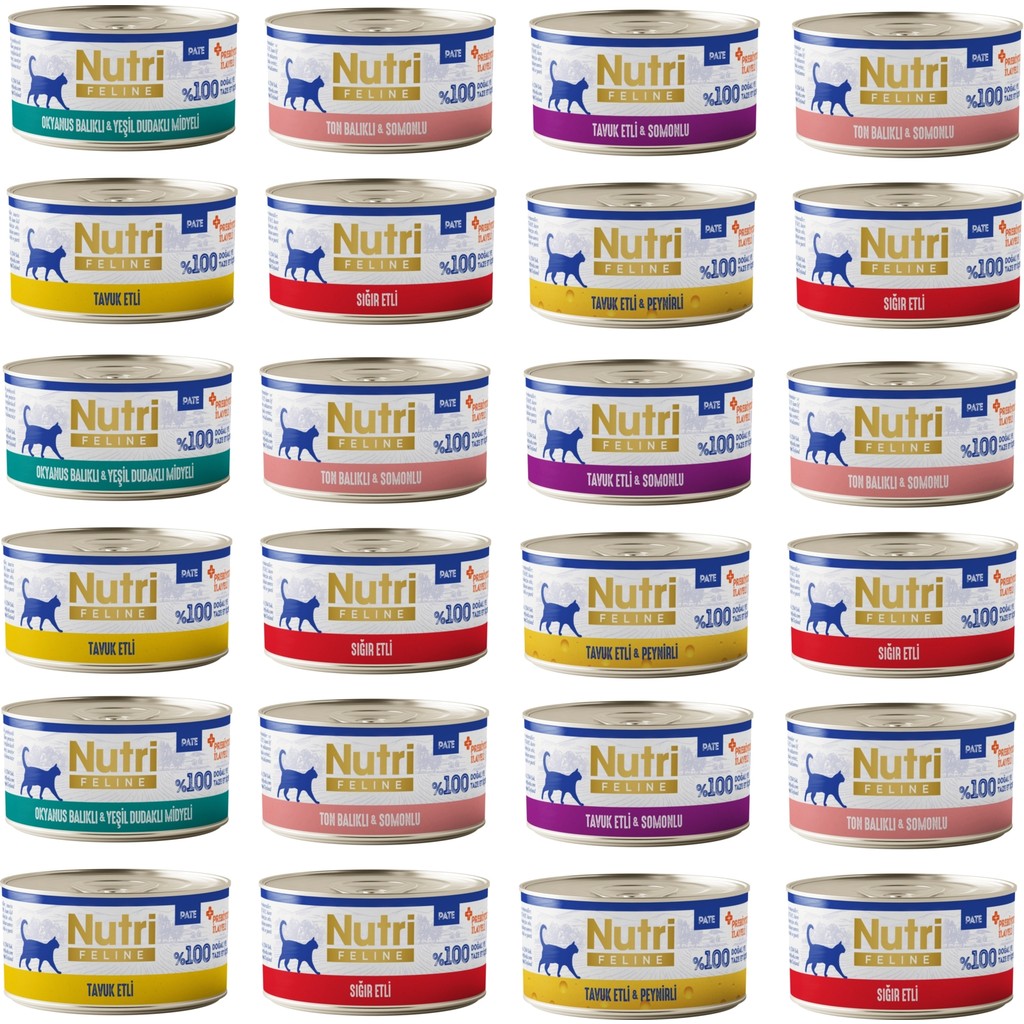 Nutri Feline 4 Çeşit Karma Tahılsız Yetişkin Kedi Konservesi 70 Gr. x 24 Adet Evcil Hayvan Ürünleri Fiyatı