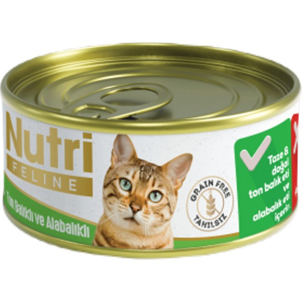 Nutri Feline Grain Free Tuna Pate with Trout Adult Cat Tahılsız Ton Balıklı ve Alabalıklı Yetişkin Kediler İçin Yaş Kedi Maması 85gr Evcil Hayvan Ürünleri Fiyatı