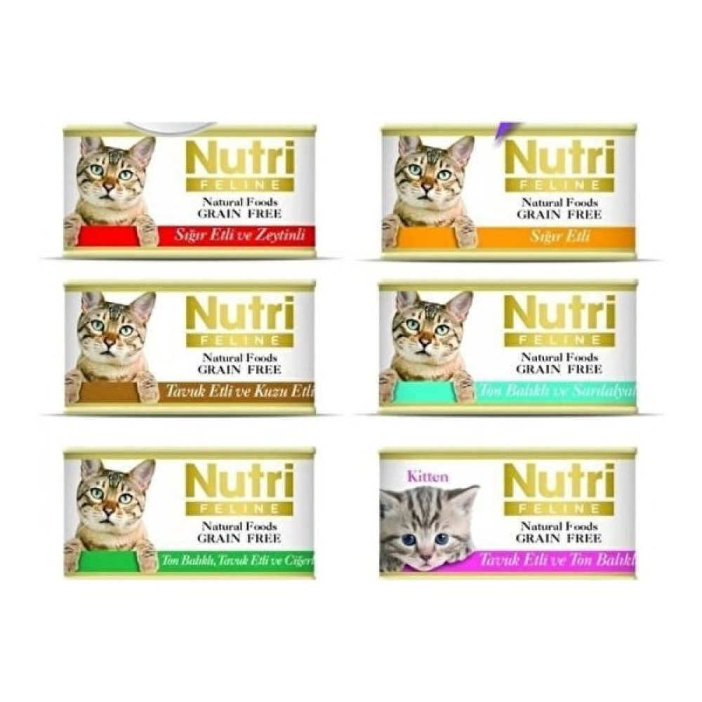 Nutri Feline Nutri Az Tahıllı Kedi Yaş Mama 6'lı Evcil Hayvan Ürünleri Fiyatı