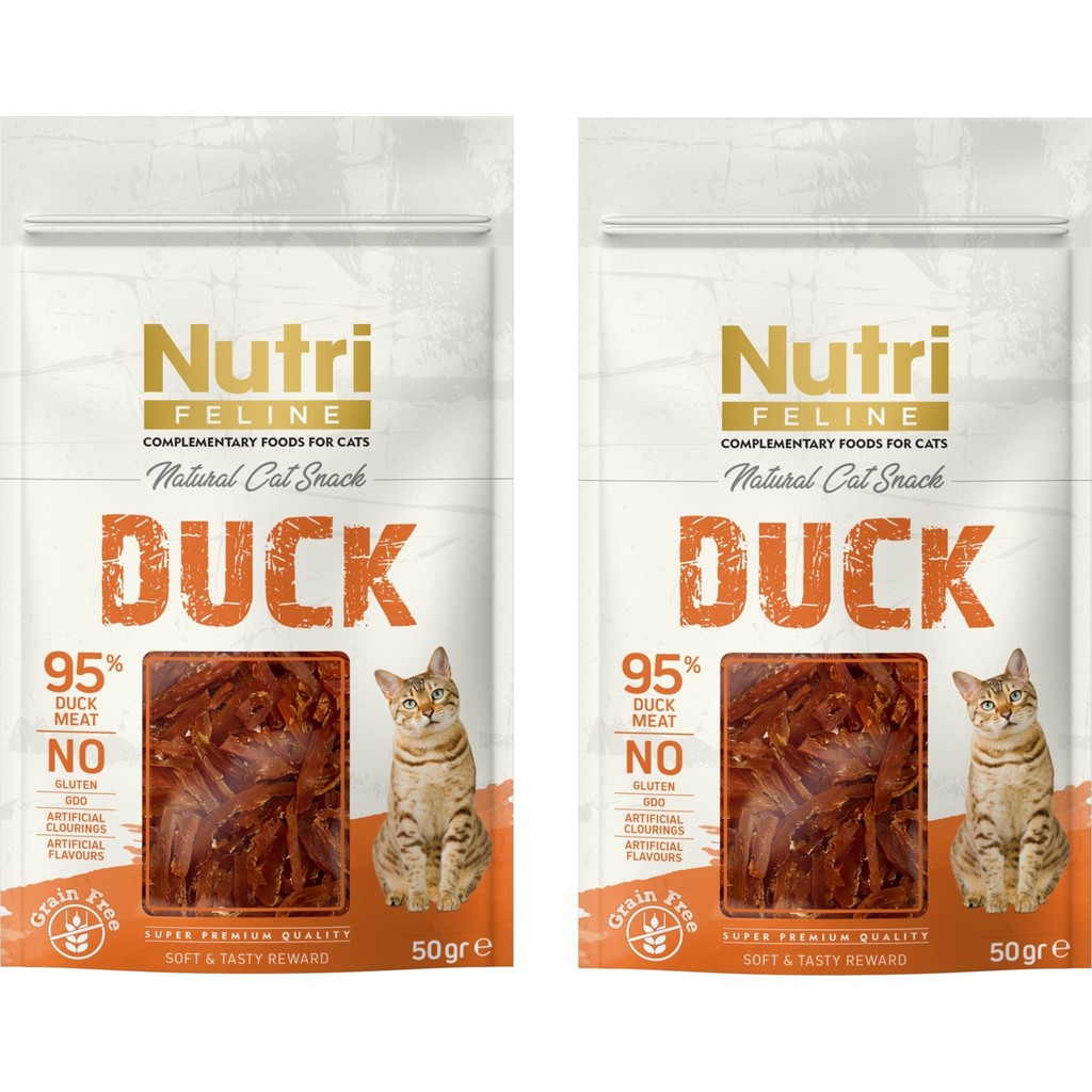Nutri Feline Ördek Etli Tahılsız Kedi Ödülü 50 gr x 2 Adet Yetişkin Kedi İçin Lezzetli Ödül Evcil Hayvan Ürünleri Fiyatı