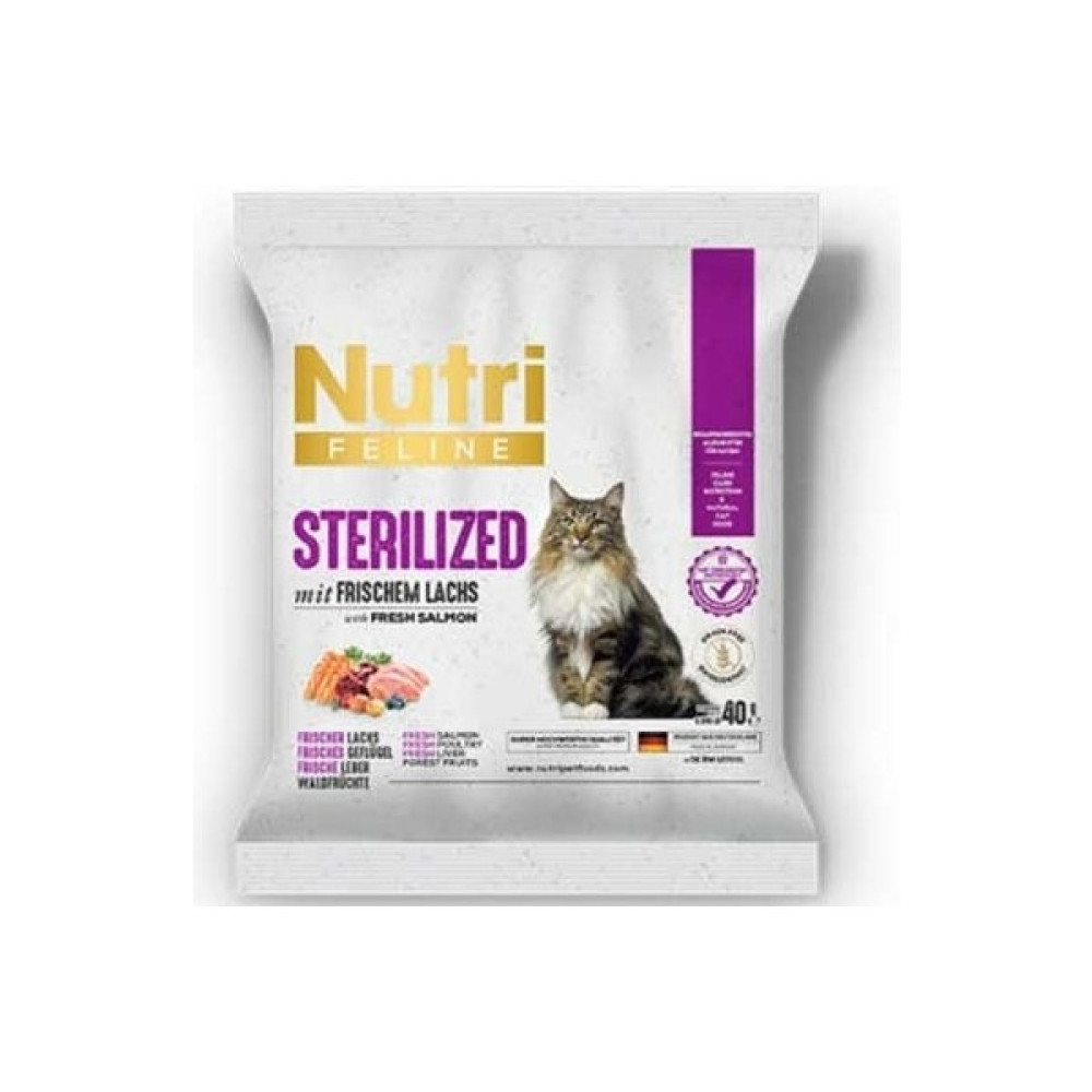 Nutri Feline Somonlu Tahılsız Kısırlaştırılmış Tester Kedi Maması 40gr Evcil Hayvan Ürünleri Fiyatı